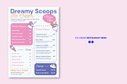 Ice Cream Restaurant Menu, a Flyer Template by Sundaylab (Thumbnail 1 of 3)