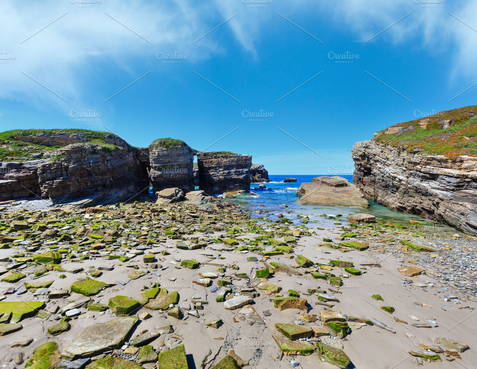 Summer Atlantic coast and beach (Galicia)., a Nature Photo by YuriyB