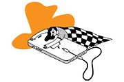 Phone Addiction Illustration, a Technology Illustration by Ilustaria (Thumbnail 1 of 3)
