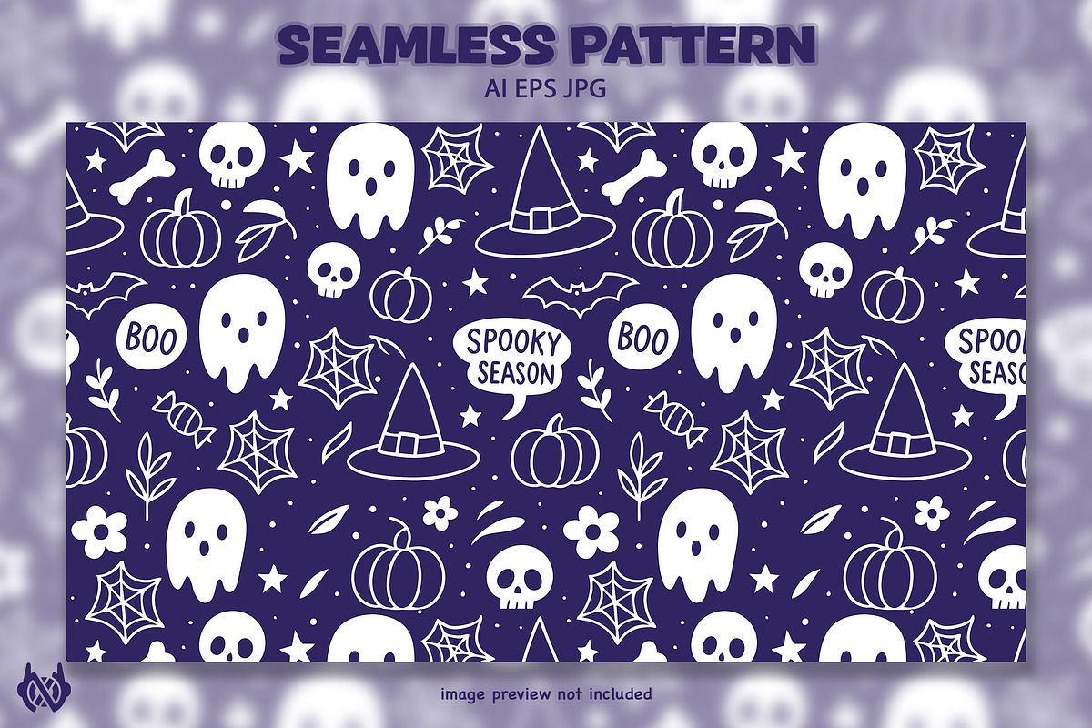 Simple Halloween -Pattern Background, a Pattern Graphic by NOX Labs