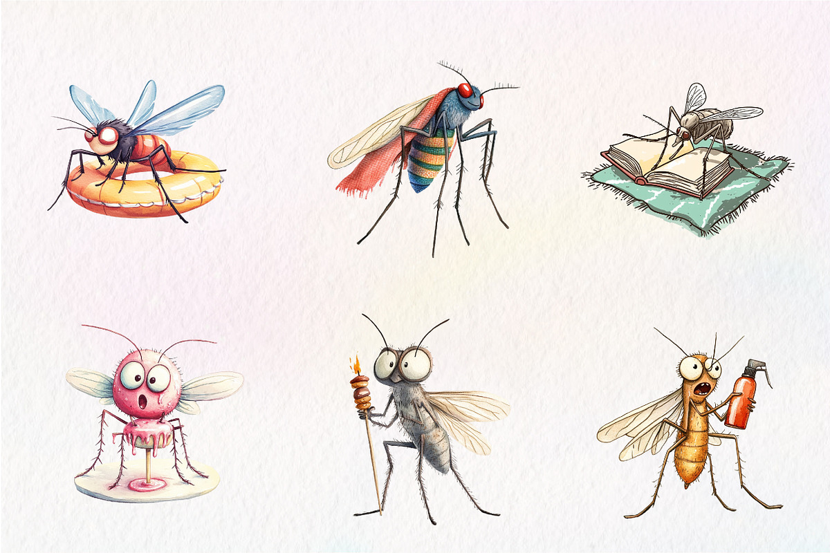 Summer Mosquitoes Clipart, an Illustration by CreationArt (Photo 2 of 5)