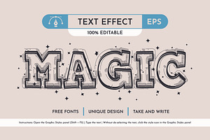 Retro Star - Editable Text Effect