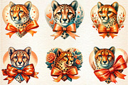 Valentine's Cheetah Clipart, an Illustration by DreamArtGraphic (Thumbnail 6 of 6)