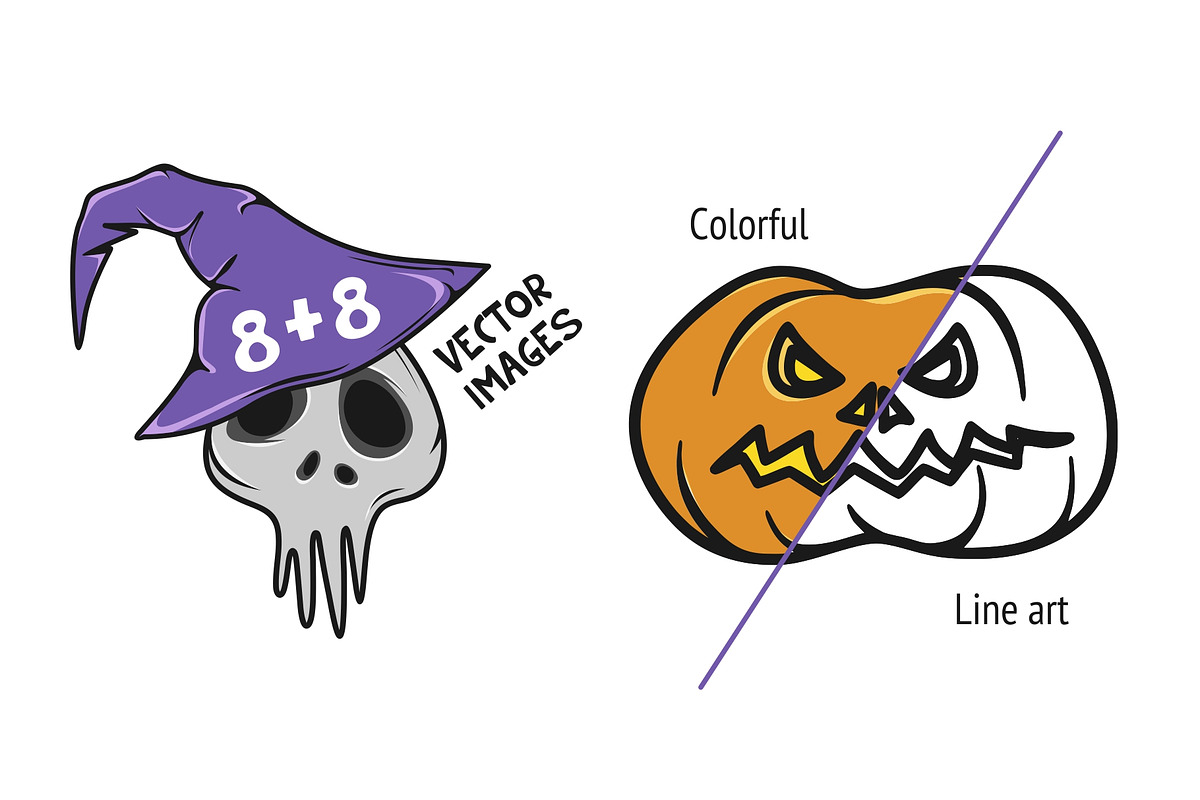 Happy Halloween. Mini Set, a Decorative Illustration by Warm Hearted Studio (Photo 2 of 5)