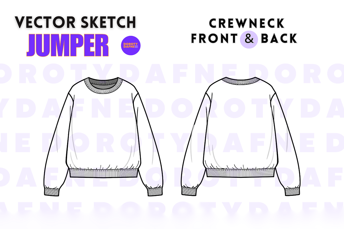 Crewneck Jumper, an Apparel Mockup by Doroty Dafne Designs (Photo 2 of 7)