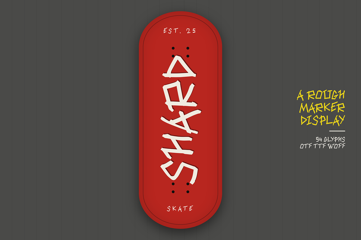 Shard — Rough Marker Display Font, a Handwritten Font by Lettra Studio (Photo 1 of 15)