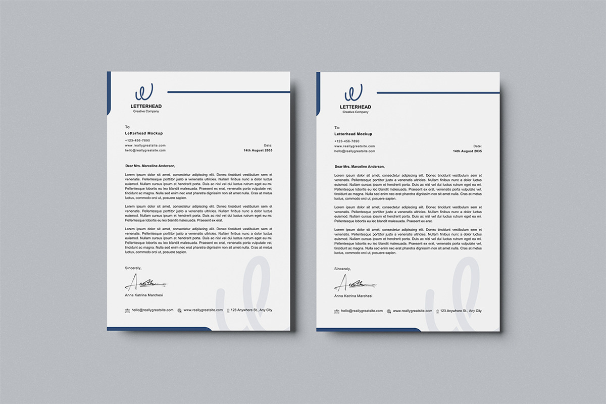 Letterhead Mockup, an Advertising Mockup by xavier_studio (Photo 2 of 5)