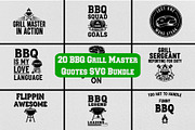 20 BBQ Grill Master Quotes Bundle, a Food Illustration by Artivon (Thumbnail 1 of 4)