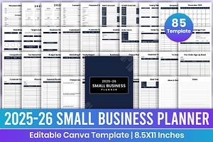 2025-26 Small Business Planner Canva, a Stationery Template by Mustafiz