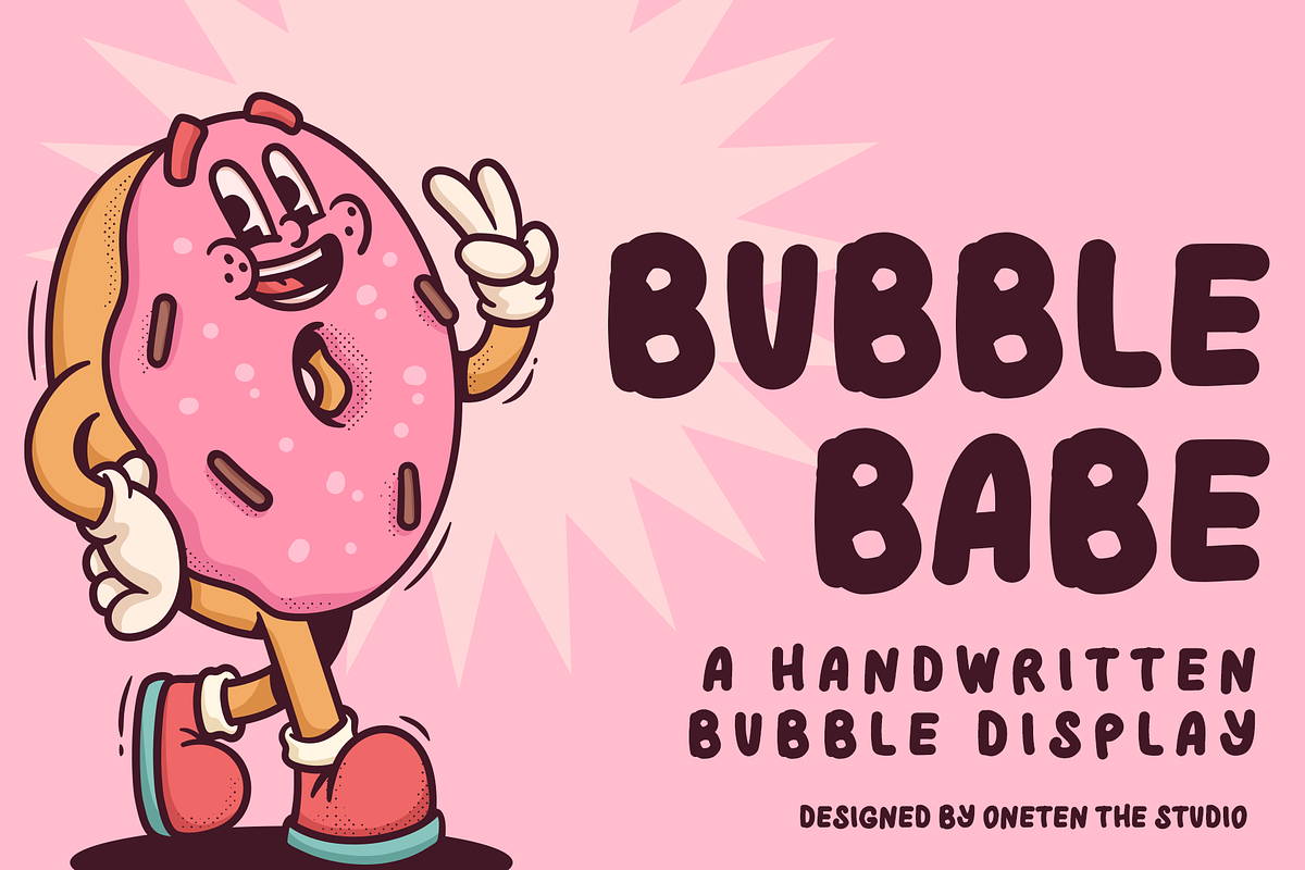 BubbleBabe | Handwritten Font, a Sans Serif Font by OneTen The Studio (Photo 1 of 8)