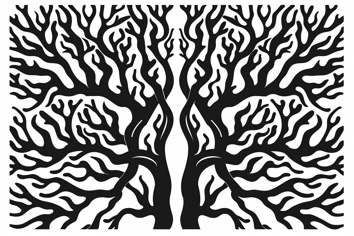 Nature Pattern Silhouette Files, an Illustration by hafijul (Photo 2 of 9)
