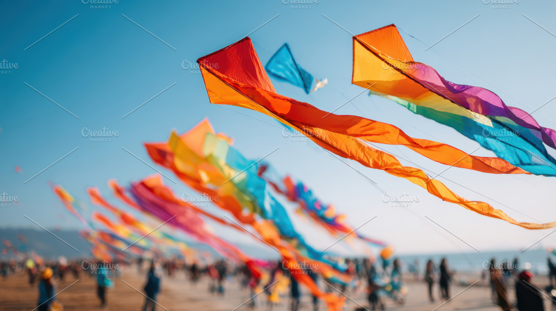 Colorful kites flying at a vibrant festival, an Arts & Entertainment Photo by AlyaAnd