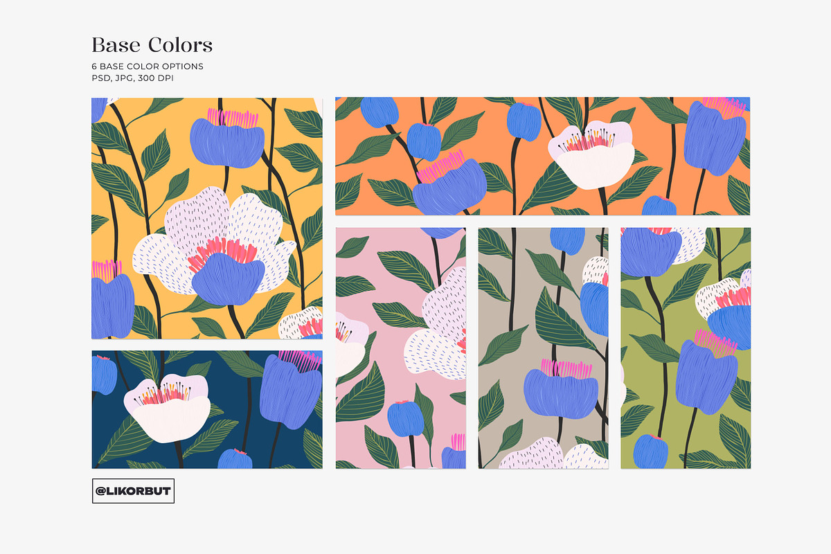 Naive Abstract Flower Market Pattern, a Pattern Graphic by likorbut (Photo 7 of 14)