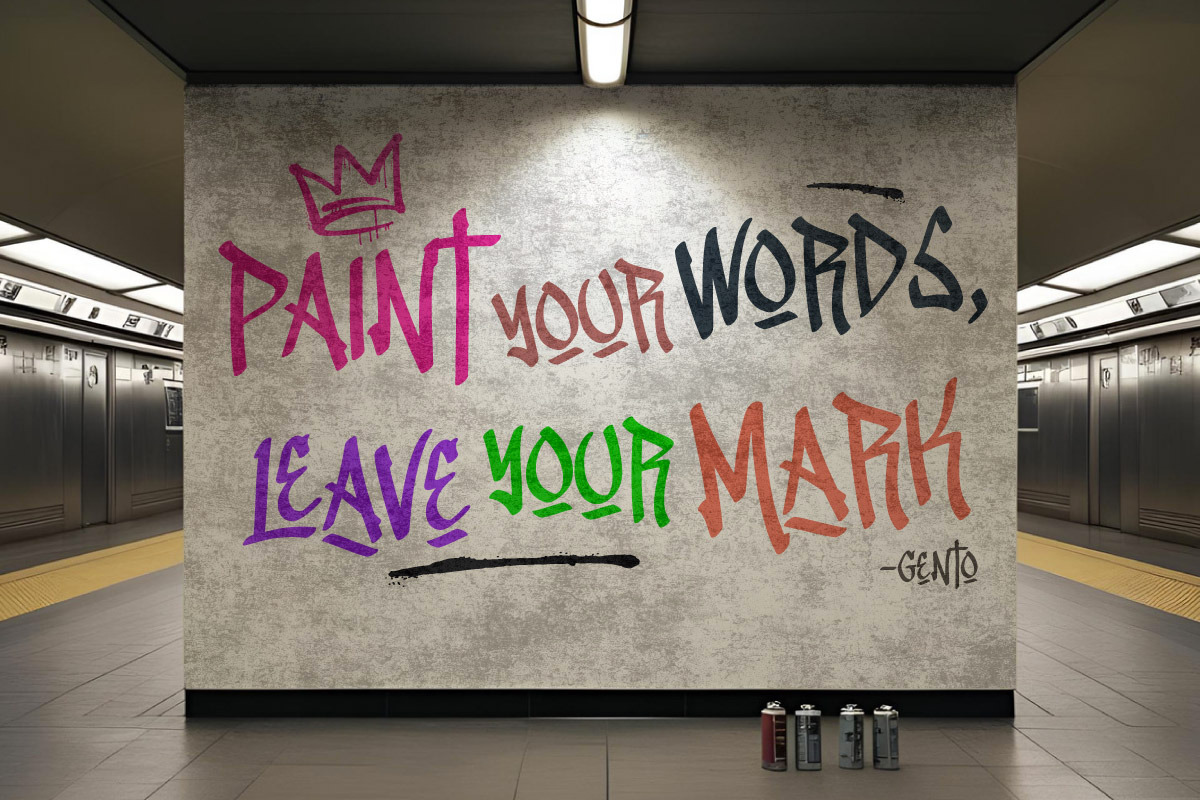 Raimok Skcoterc - Graffiti Font, a Handwritten Font by twinstd (Photo 5 of 9)