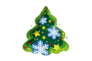 Christmas Tree Greeting card with