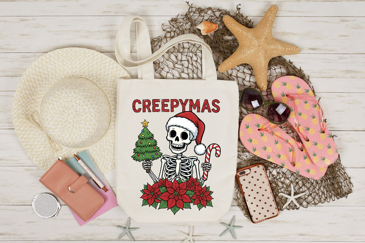 Skeleton Christmas Creepymas, an Illustration by Designking (Photo 4 of 4)
