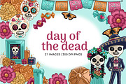 Day of the Dead Clipart, an Illustration by TheClipAtelier (Thumbnail 1 of 3)