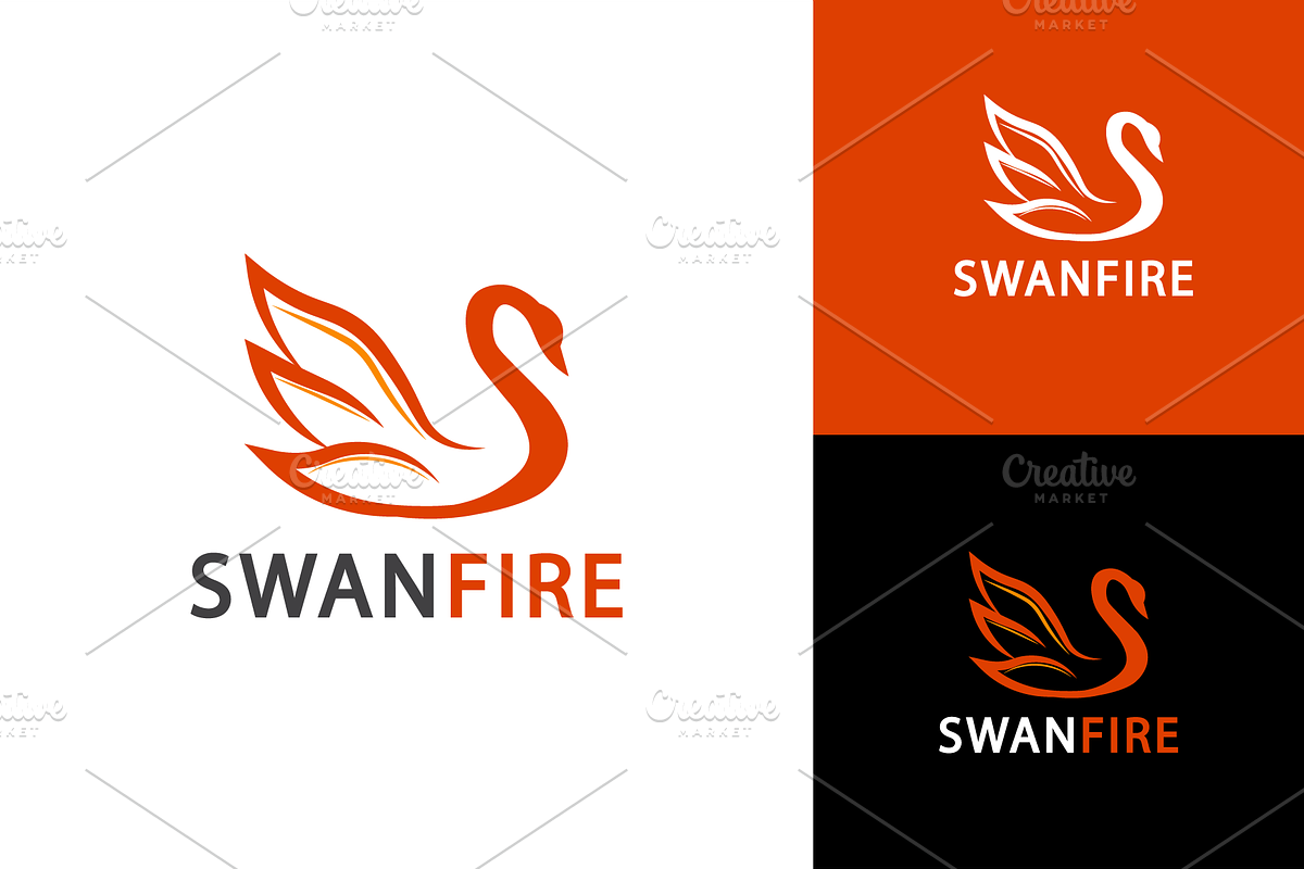 Swan Fire Logo, a Branding & Logo Template by zaqilogo