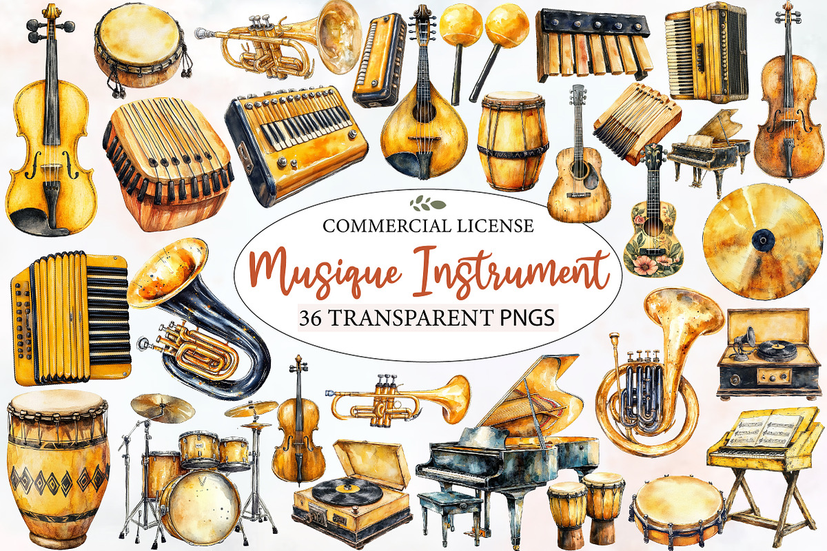 Musique Instrument Clipart, an Illustration by Designworld (Photo 1 of 5)
