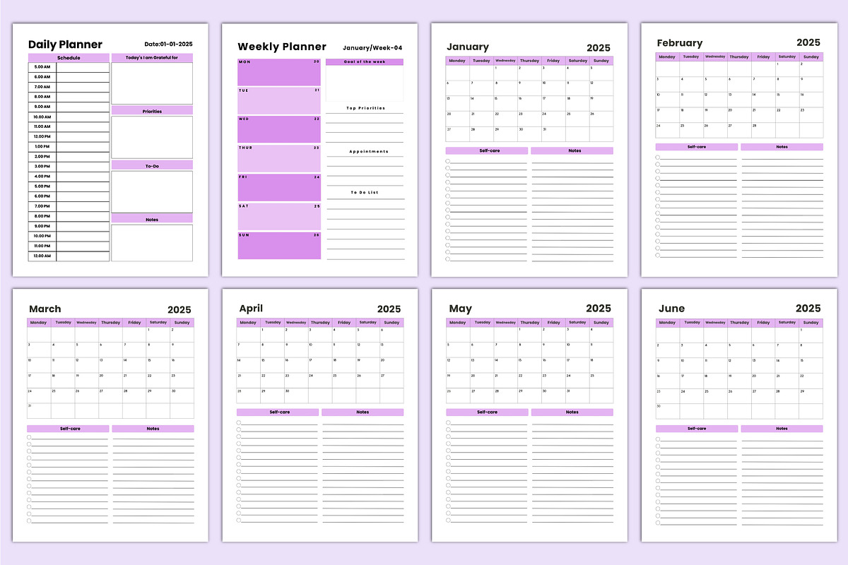 Dated 2025 Planner 365 Days Canva, a Stationery Template by Shumaya (Photo 2 of 4)