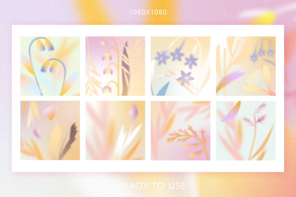 Flower Breeze-Gradient Set, a Background Graphic by Mii Lab (Photo 2 of 12)