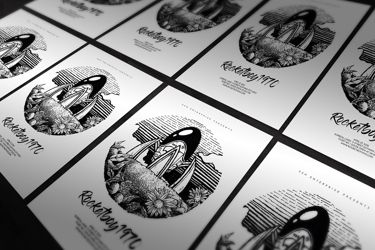 Hand Drawn Rocket Flyer, a Flyer Template by ashenterprise (Photo 4 of 5)