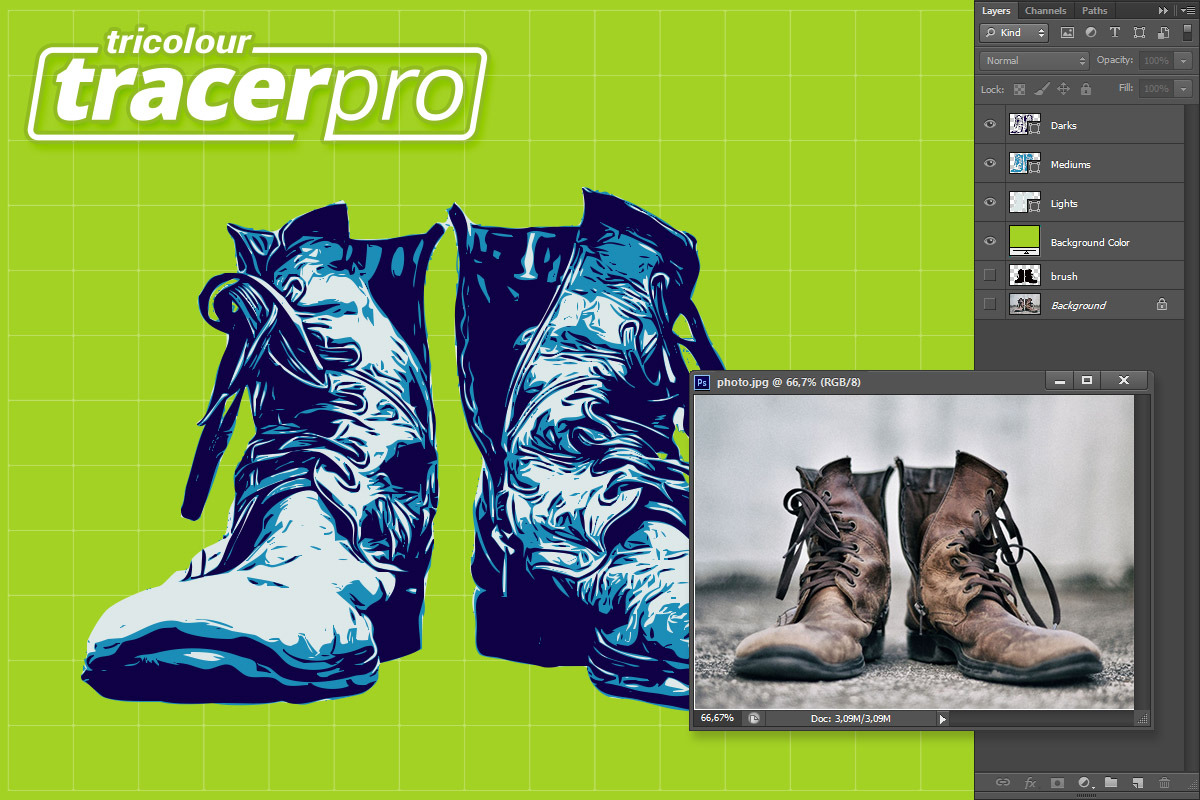 Tricolour Tracer Pro, an Action Add-On by g design (Photo 6 of 8)