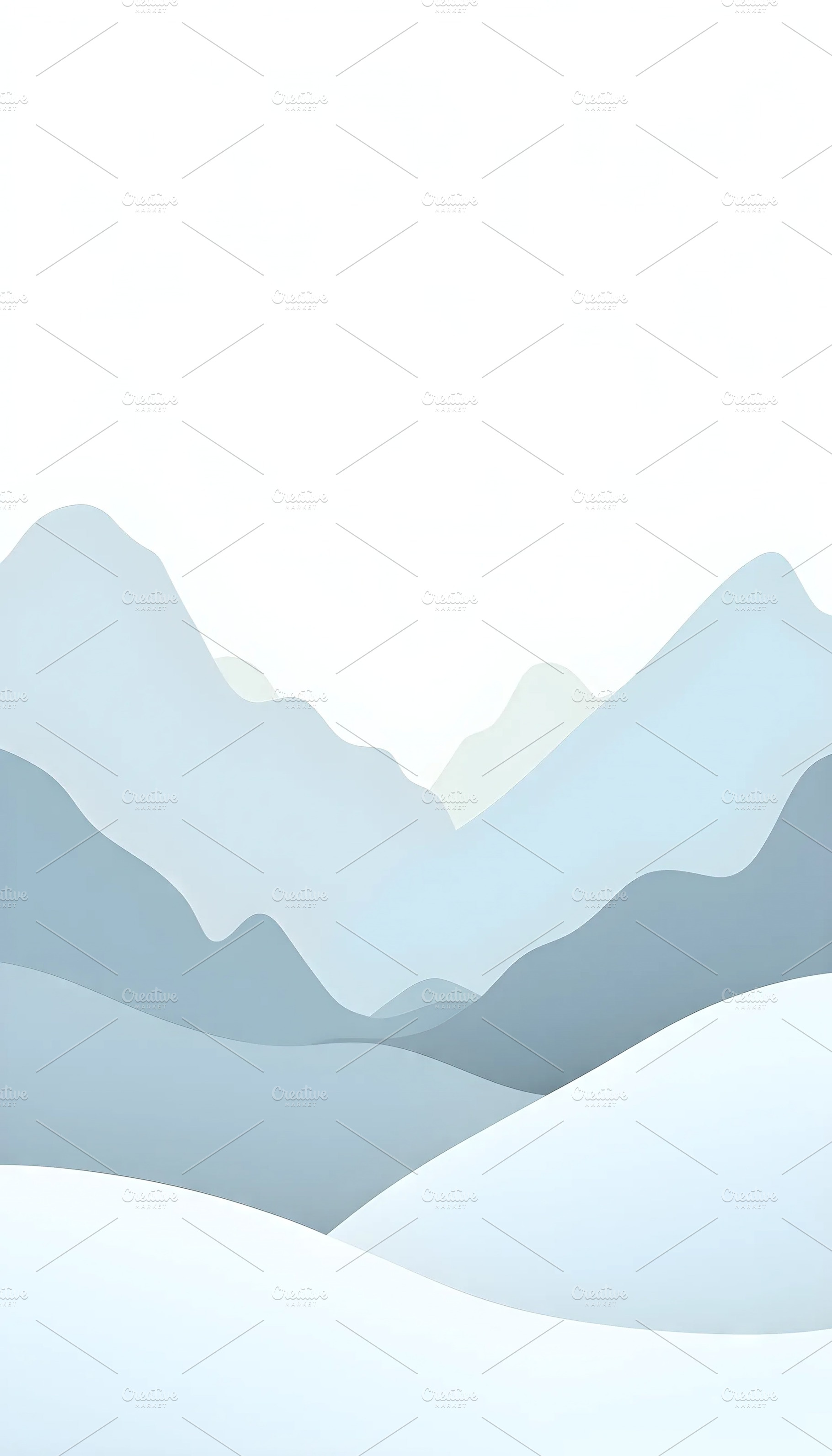 Frozen Lake Flat Papercut Winter Sce, a Photo by LOGOCREATIVE