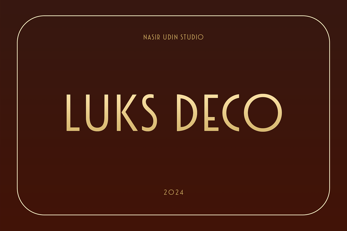 Luks Deco, a Sans Serif Font by Nasir Udin (Photo 1 of 13)