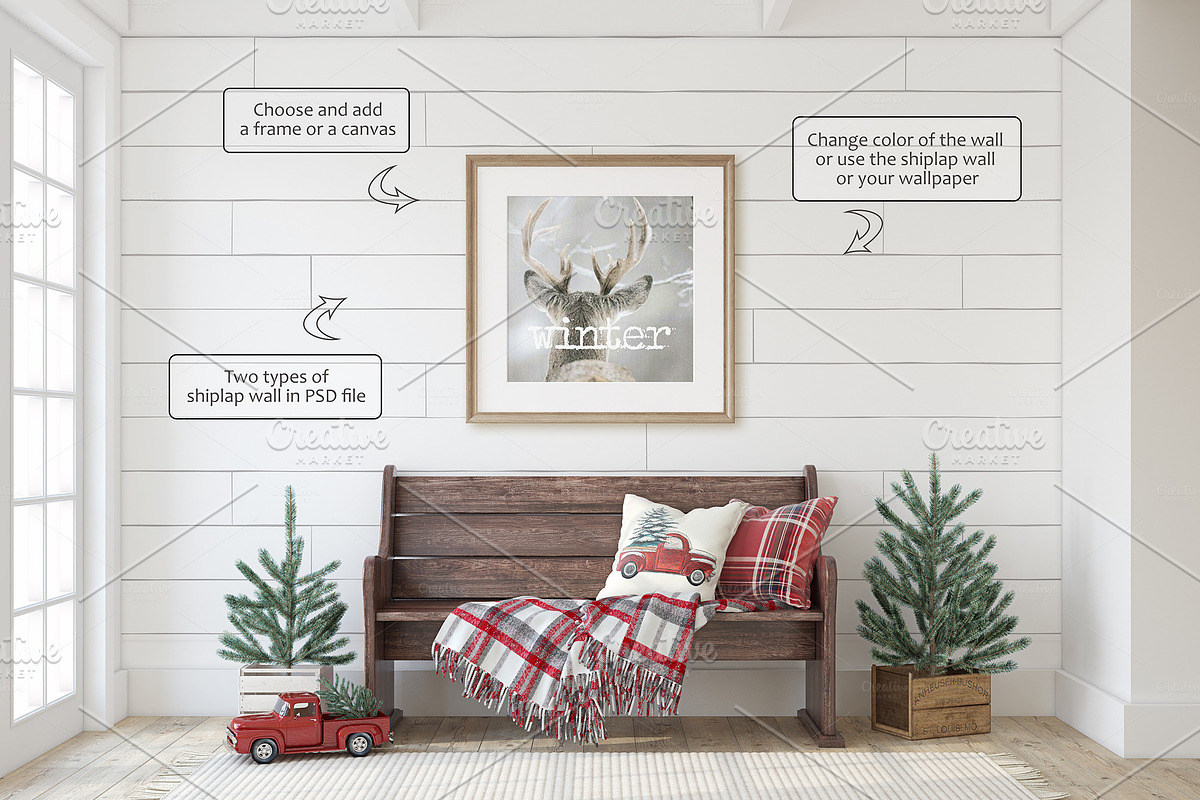 Christmas Entryway., a Product Mockup by MyHomeMockups (Photo 5 of 9)