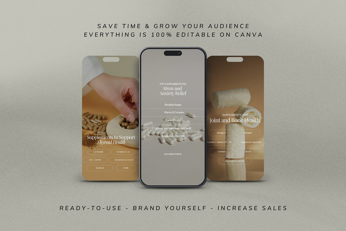 Supplements and Vitamins Templates, a Social Media Template by Terraa Studio Design (Photo 2 of 8)