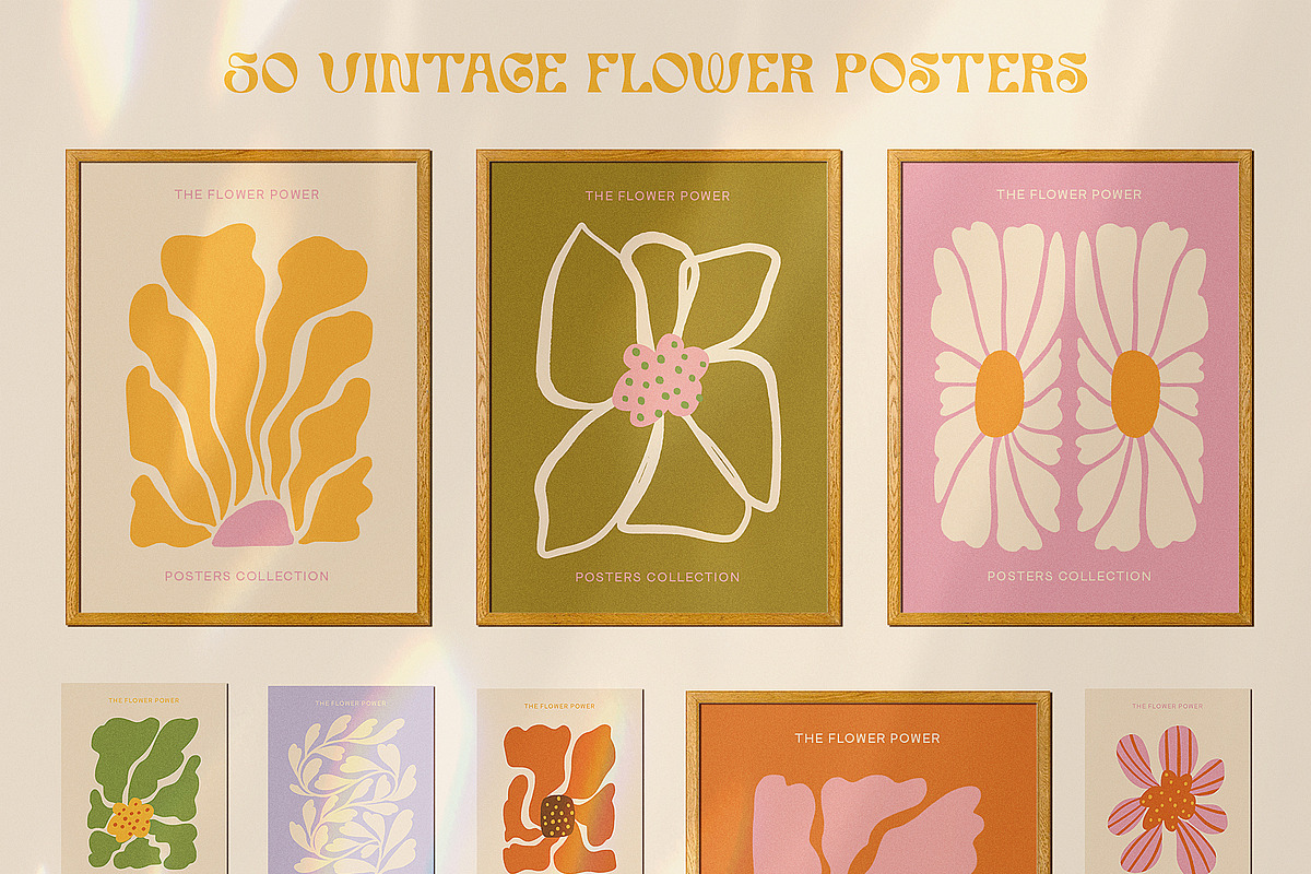 Retro Posters Groovy Flower Market, an Object Graphic by Ayya Studio (Photo 5 of 13)