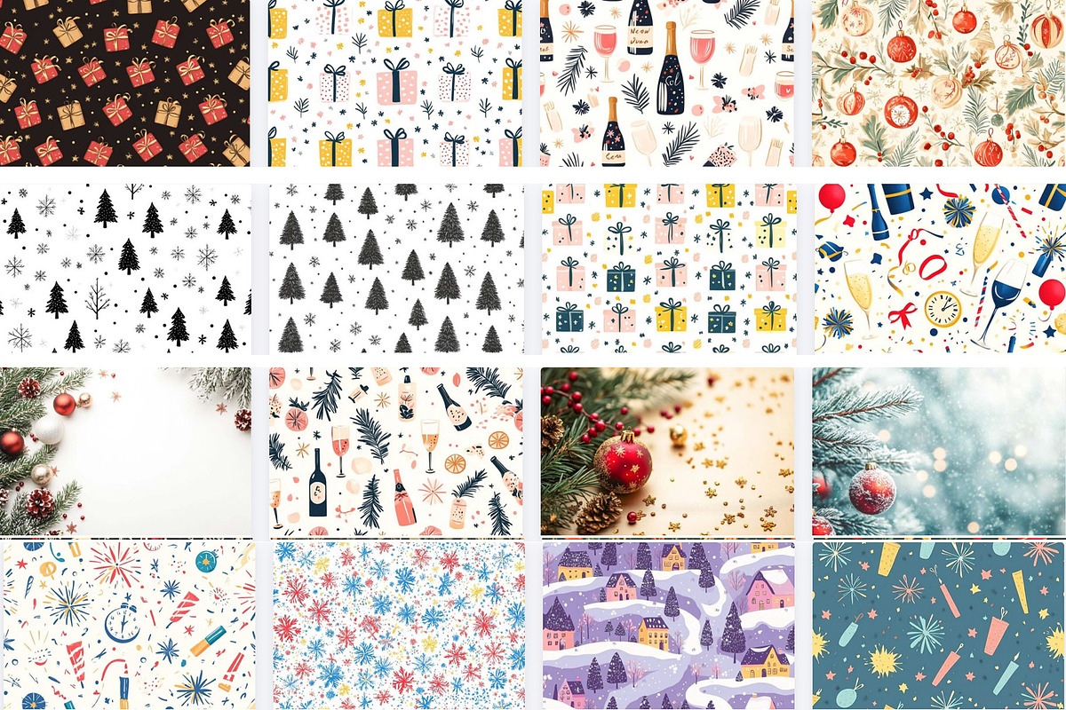 Christmas Illustrations Gift Paper, an Illustration by VetalStock (Photo 3 of 3)