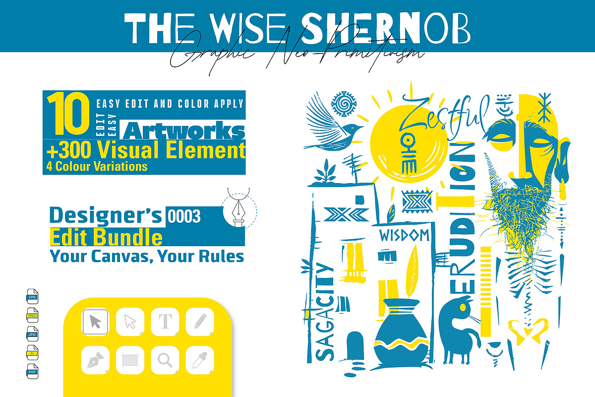 The Wise Shernob - Neo-Primitivism, a Person Illustration by ODO Visual Shop (Photo 1 of 14)
