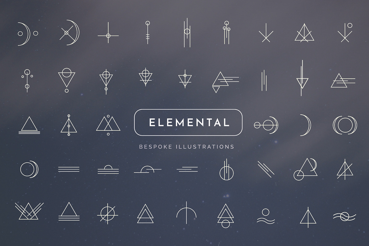 Sacred Geometric Tarot Minimal Icons, an Outline Icon by CreativeWilderness (Photo 1 of 12)