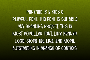 Rakenad - Paint Playful Font