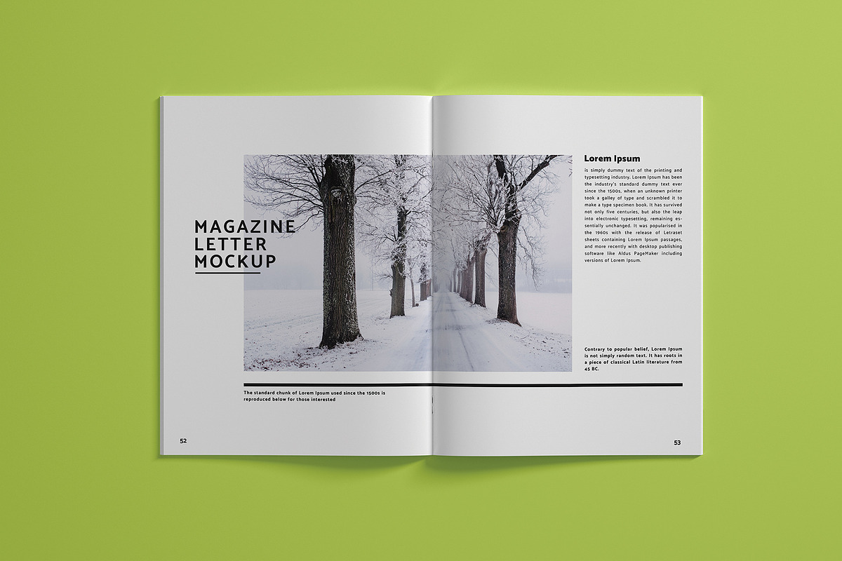Us Letter Magazine Mockup, a Print Template by AlkStudio (Photo 12 of 14)