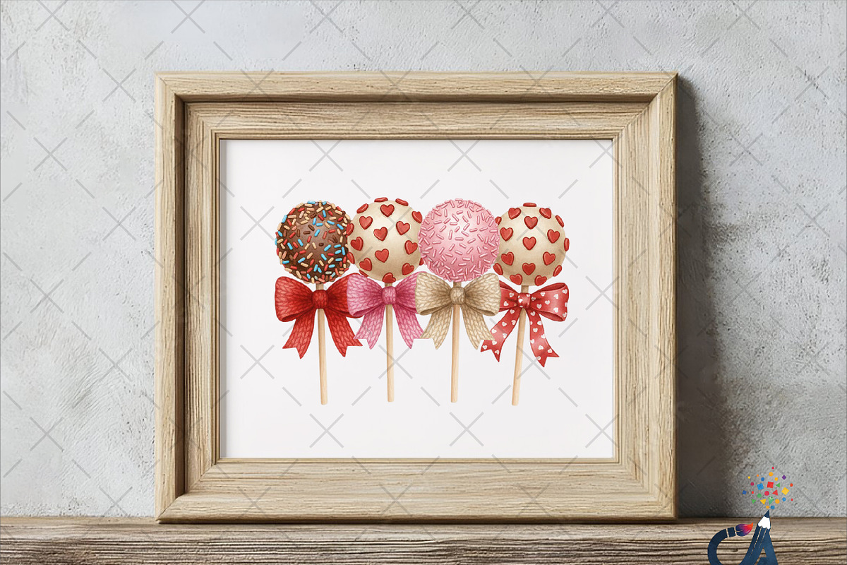 Faux Crochet Valentines Lollipop Png, an Illustration by Creative Art (Photo 4 of 6)
