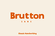 Brutton - Classic Handwriting Font, a Sans Serif Font by AltDesain Studio (Thumbnail 1 of 7)