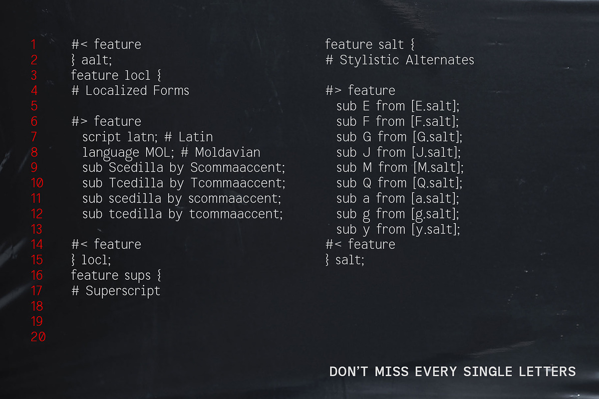 Informe - Monospaced, a Sans Serif Font by Arterfak Project (Photo 6 of 12)