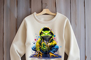 Cool frog wearing hoodie., an Animal Illustration by yod67 (Thumbnail 4 of 9)