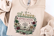 Retro Floral Teacher PNG, Teacher, a Graphic by Vector Portal (Thumbnail 2 of 8)