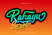Rahayu Script, a Script Font by Rudhi Sasmito (Thumbnail 1 of 8)