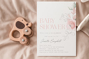 Pink Roses Baby Shower Invite, a Stationery Template by By Stephanie Design (Thumbnail 3 of 3)