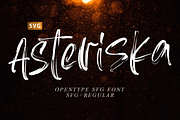 SALE! Asteriska-SVG Font, a Script Font by Emtheen Std. (Thumbnail 1 of 9)