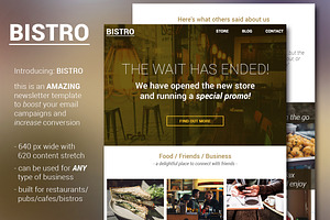 Bistro - food and bar email template
