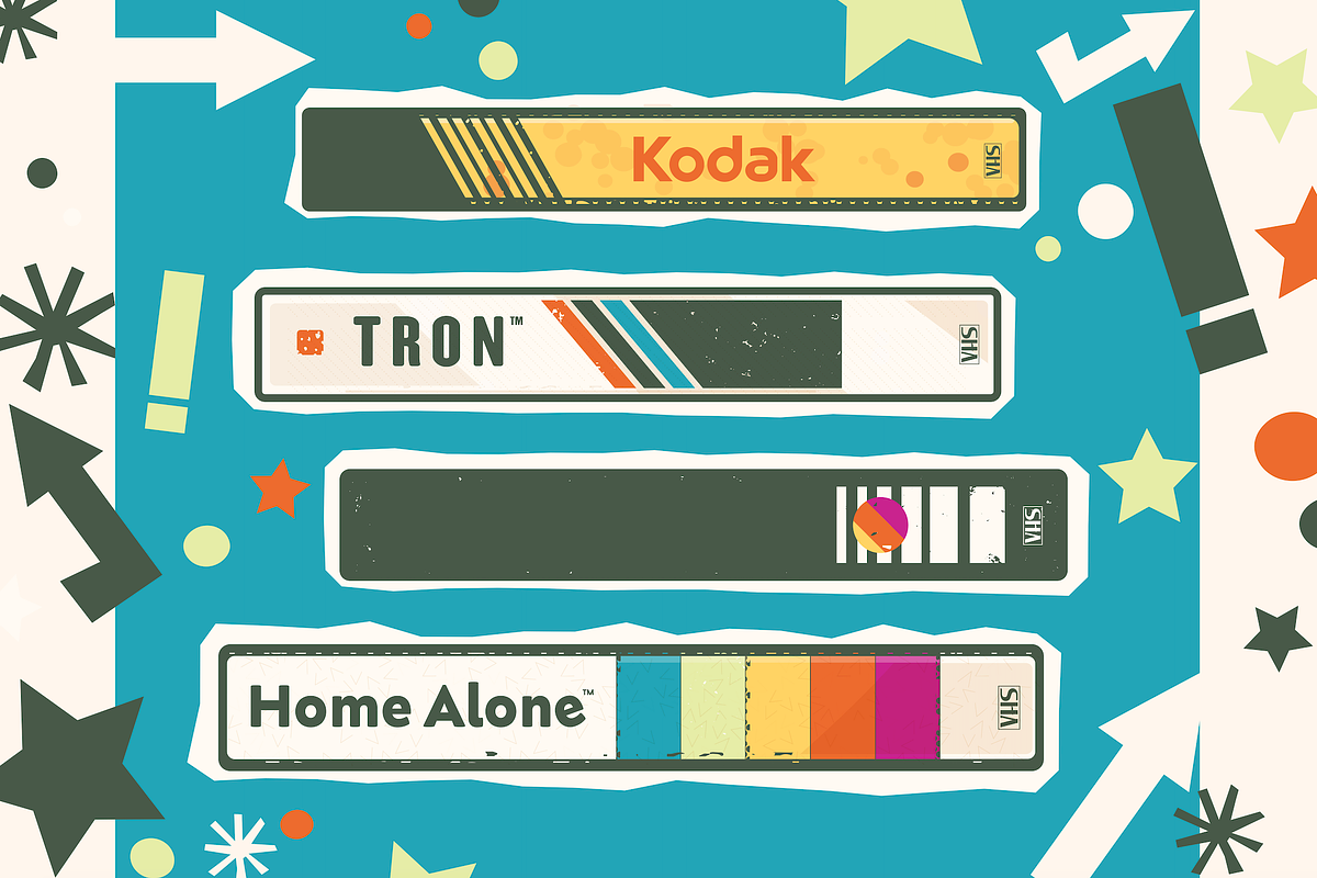Never Forget VHS Tape Retro Stickers, an Object Illustration by Darts Lines (Photo 1 of 6)