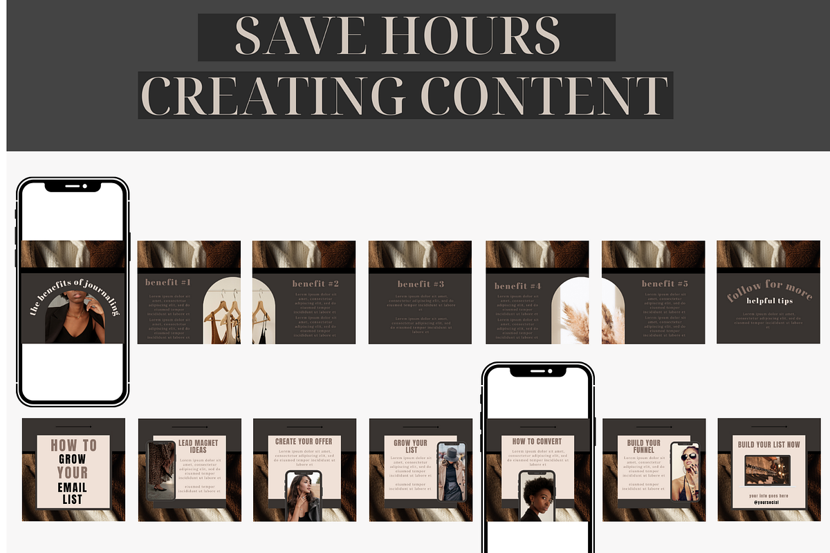 Modern Instagram Canva Carousels, a Social Media Template by Oh So Social Boutique (Photo 6 of 6)