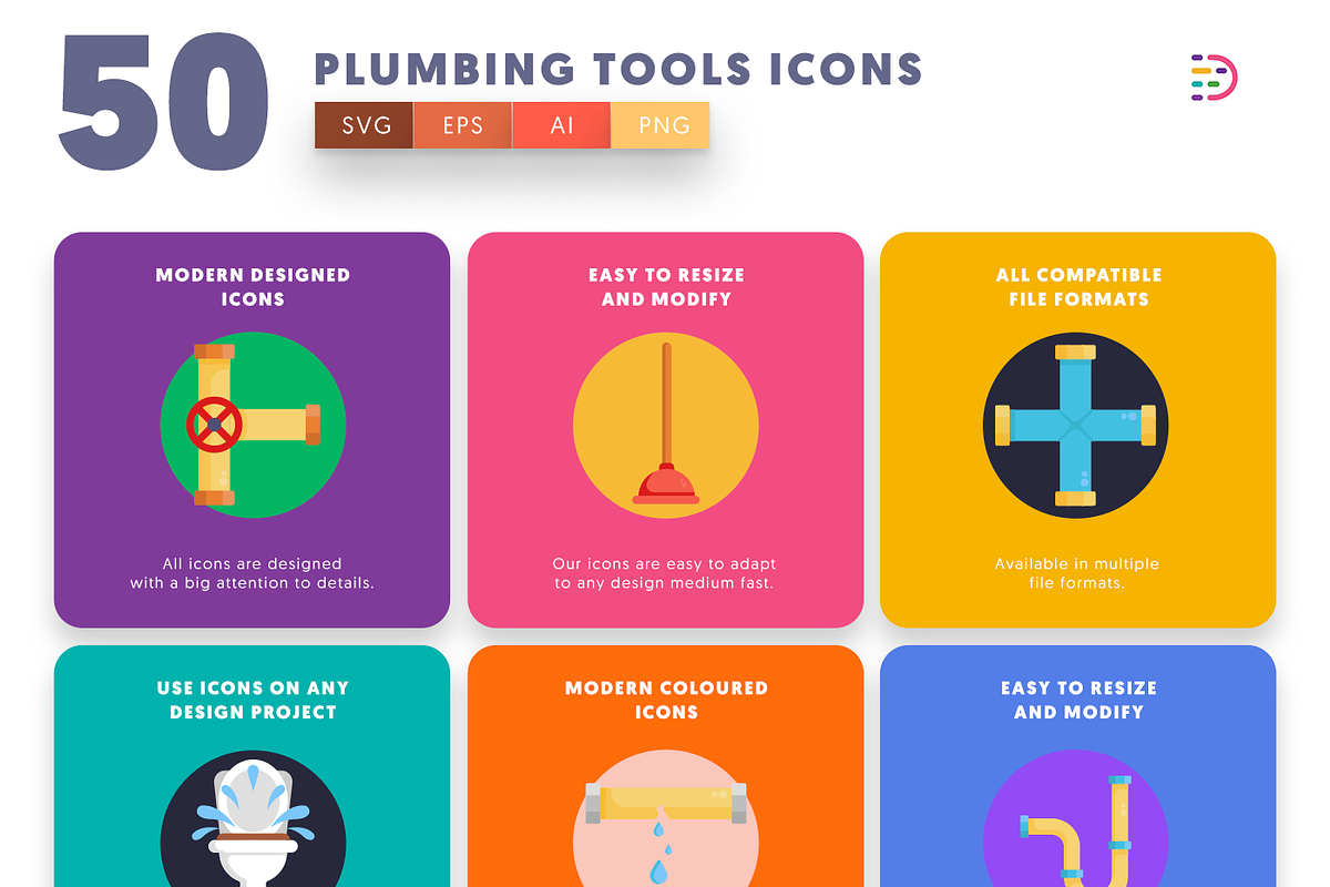 50 Plumbing Icons, an Icon by Dighital (Photo 6 of 10)