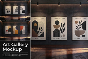 Art Gallery Mockup, an Advertising Mockup by Pitchlook.Studio